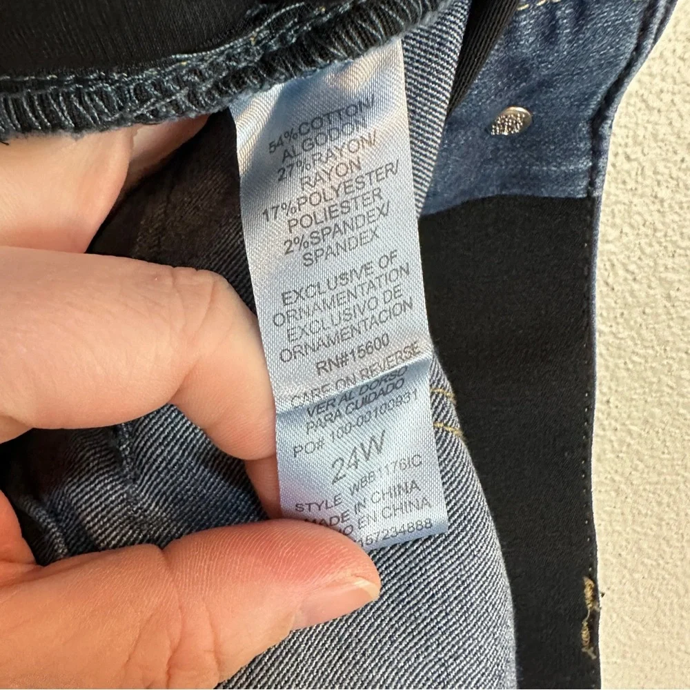 Democracy Ab solution Ankle Crop Jean Dark Wash Denim Women’s Plus Sz 24W NWT‎